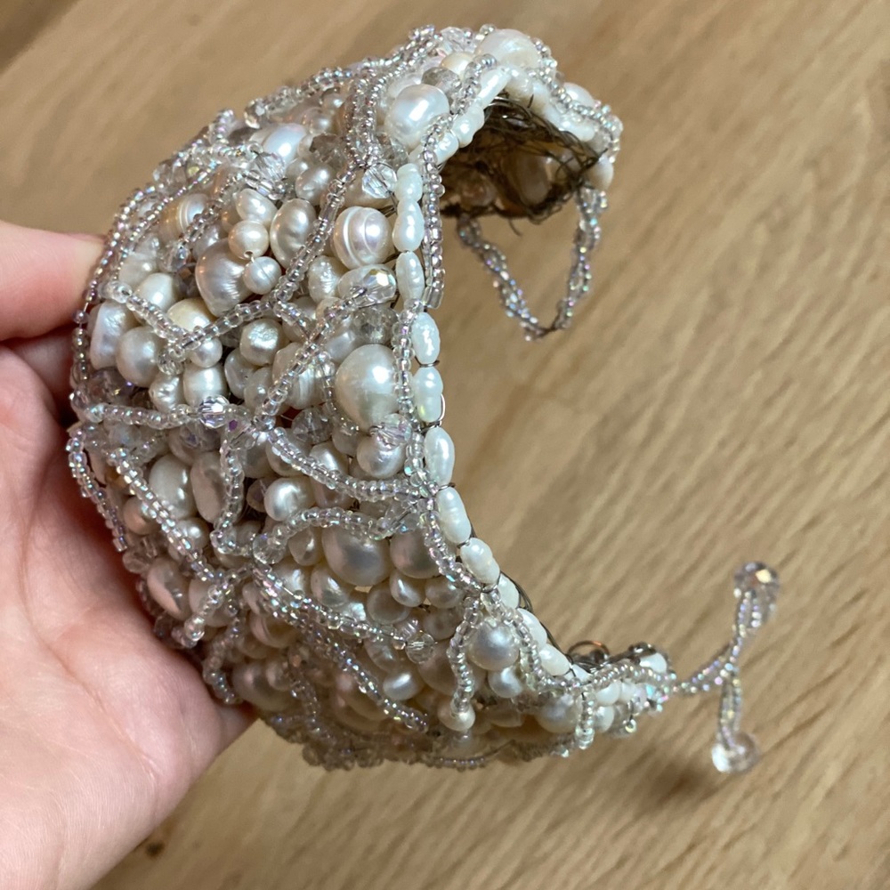 Wire Pearl Arm Cuff or Bracelet - Picture 5 of 7